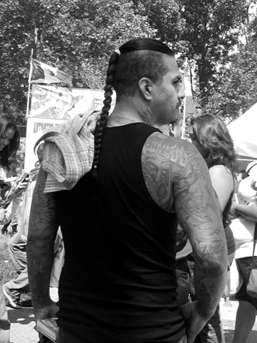 Tattooed Guy. black and white