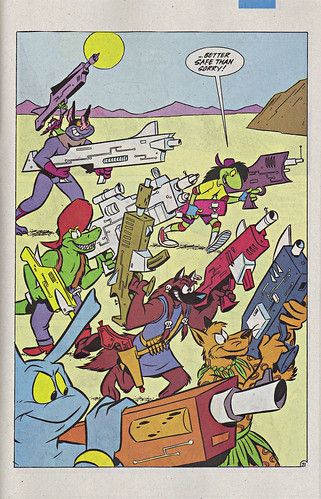 Mighty Mutanimals #4, pg.21 .. art by Mike Kazaleh  (( 1992 ))  