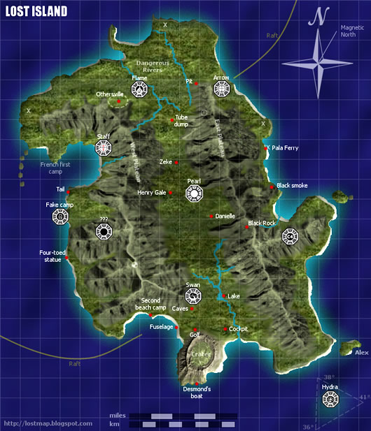 El mapa de la isla de Lost [fanmade]