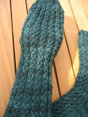 Lacy Mock Cable Socks