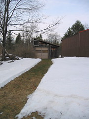 Cleared path to garage
