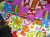 bright patchwork quilt front and back