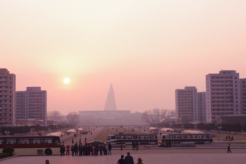 Pyongyang at sunset