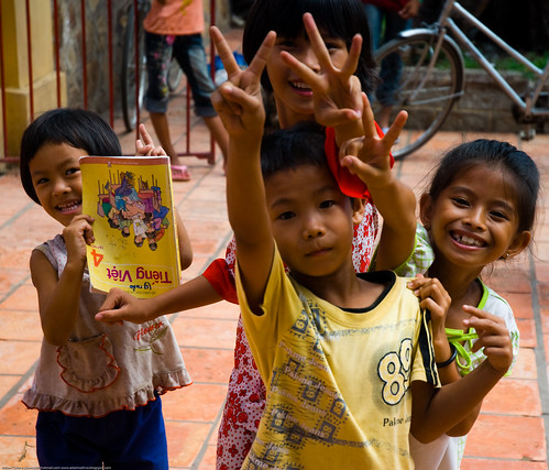 Children in Chau Doc, Vietnam