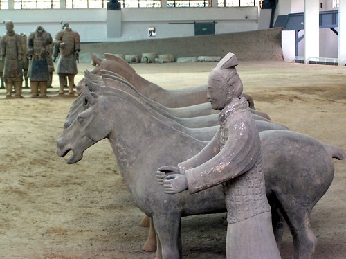 Charioteer and horses