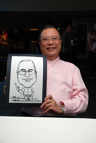 Caricature Christopher Tan 60th birtyhday party 2