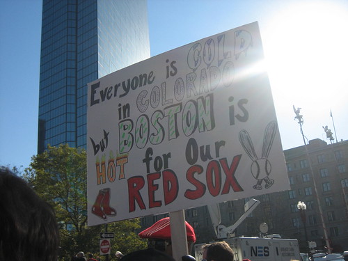 Everyone is Cold in Colorado but Boston is HOT for our Red Sox!
