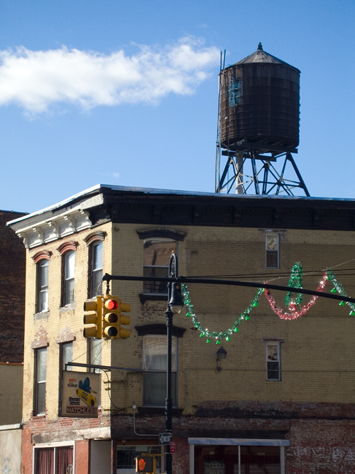 water tower above Matchless, Greenpoint, Brooklyn