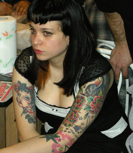 Beautiful Girl with Tattoo Convention Milano