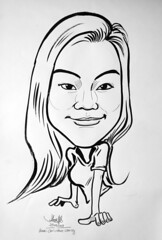 caricature ink girl 230408