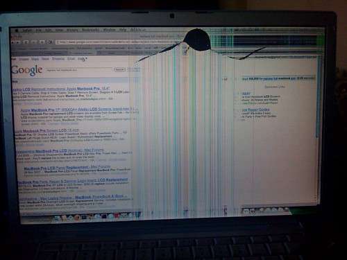 Broken Macbook Pro LCD Screen