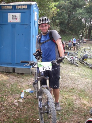 Finished! Nice portaloo in the background.