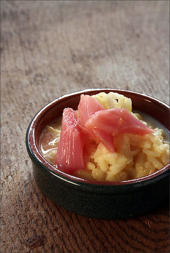 Sweet Risotto with Rhubarb Compote