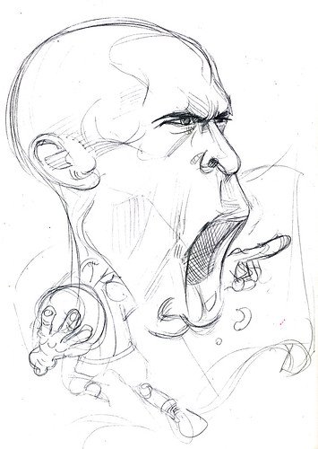 caricature Thierry Henry pencil sketch