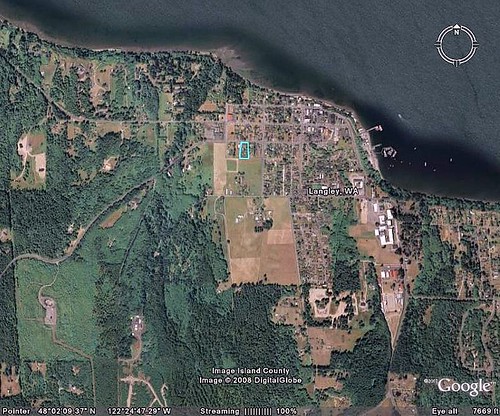 Langley is bordered by agriculture and Puget Sound