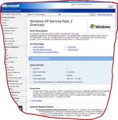 Windows XP Service Pack 3 online