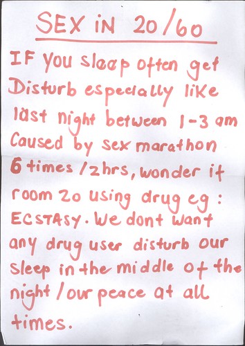 If you sleep often get Disturb especially like last night between 1-3 am caused by sex marathon