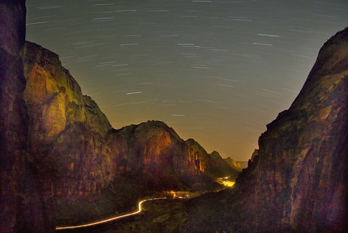 Zion Canyon at Night