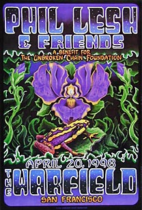 Phil Lesh and Friends poster - April 20, 1998, The Warfield, San Francisco