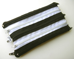 Black and White ZipZip Pouch