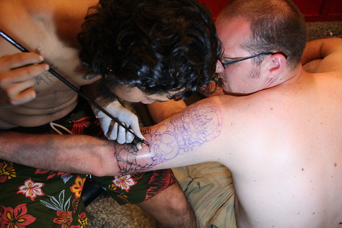 The art of bamboo tattoos is said to be slowly vanishing due to the ease and 