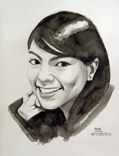 Watercolour portrait lady 1 final