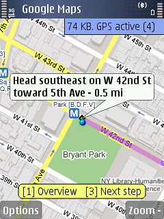 Google Maps on the N95