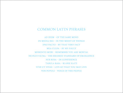 latin phrases If ever there was a nerdy card this is it