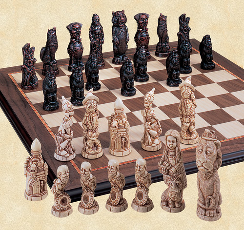 chess wizard oz bw