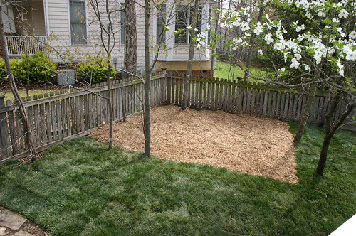 Anna's playplace with mulch