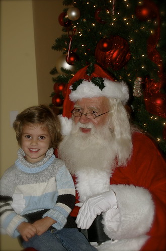 Santa asked Lucy if she's been naughty or nice