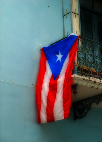 bandera de puerto rico. Old San Juan, Puerto Rico