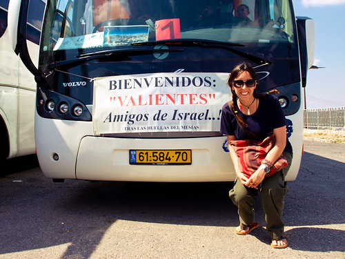 Autobús turístico en el Monte de los Olivos