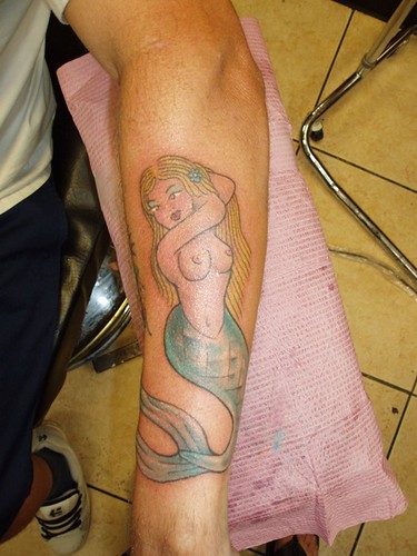 mermaid tattoos. Traditional Mermaid Tattoo by