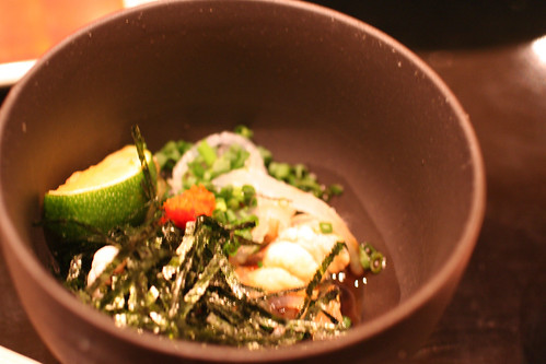 Fugu skin, pontzu, seaweed