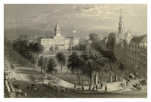 003-El parque y el City Hall- New York 1840
