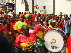 Ghana 2008 Photos: Some Ghanaian fans outside the Ohene Djan stadium on 20th January 2008. Photo by Oluniyi David Ajao.