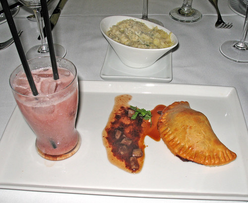 Lacquered Duck Meat 
Pie with Rhubarb, Red Wine & Louisiana Strawberry Jam, and a Louisiana Strawberry Cream Soda