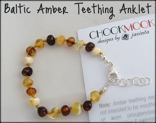 Lil Surfer Baltic Amber Teething Anklet
