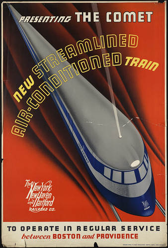 Presenting the comet. New streamlined air-conditioned train by Boston Public Library