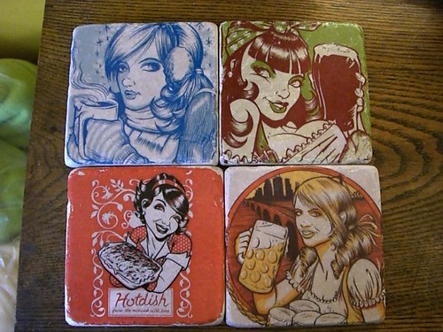Tile Coasters bought at No Coast Craft-o-Rama