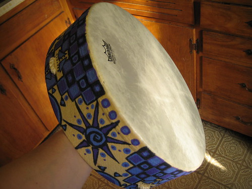 Handpainted Remo Buffalo Drum