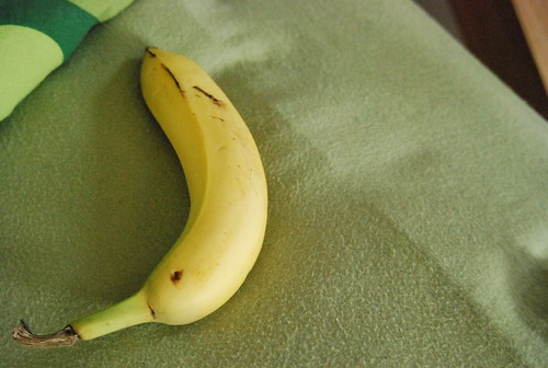 There's a banana on my bed!