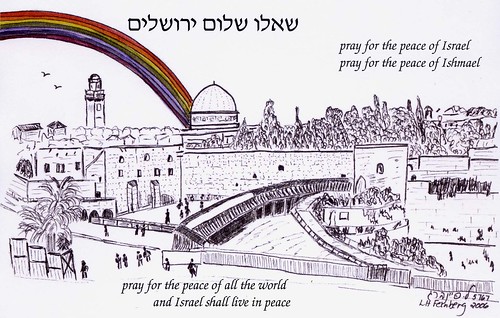 Jerusalem with rainbow copy