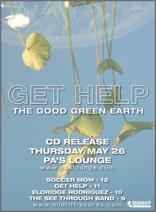 Get Help record release party with E.R. and Soccermom