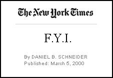 FYI - 2000 March 5 - NYT By Line re Prow