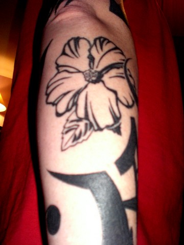 Flower Tribal Tattoos Design