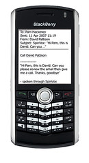 SpinVox for BlackBerry Feb 08