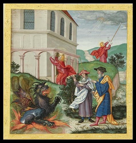 dragon scene from Ottheinrich's Bible 1530-1532