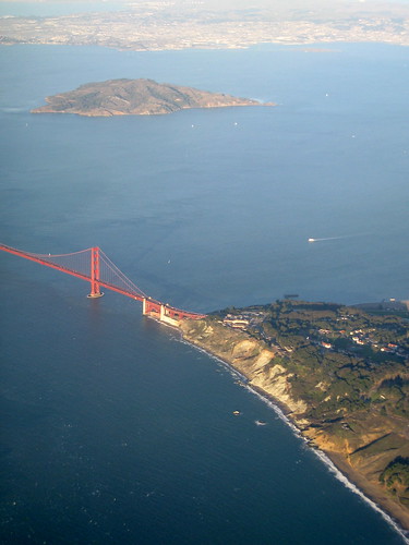 Golden Gate Bridge vu du ciel, coté San Francisco